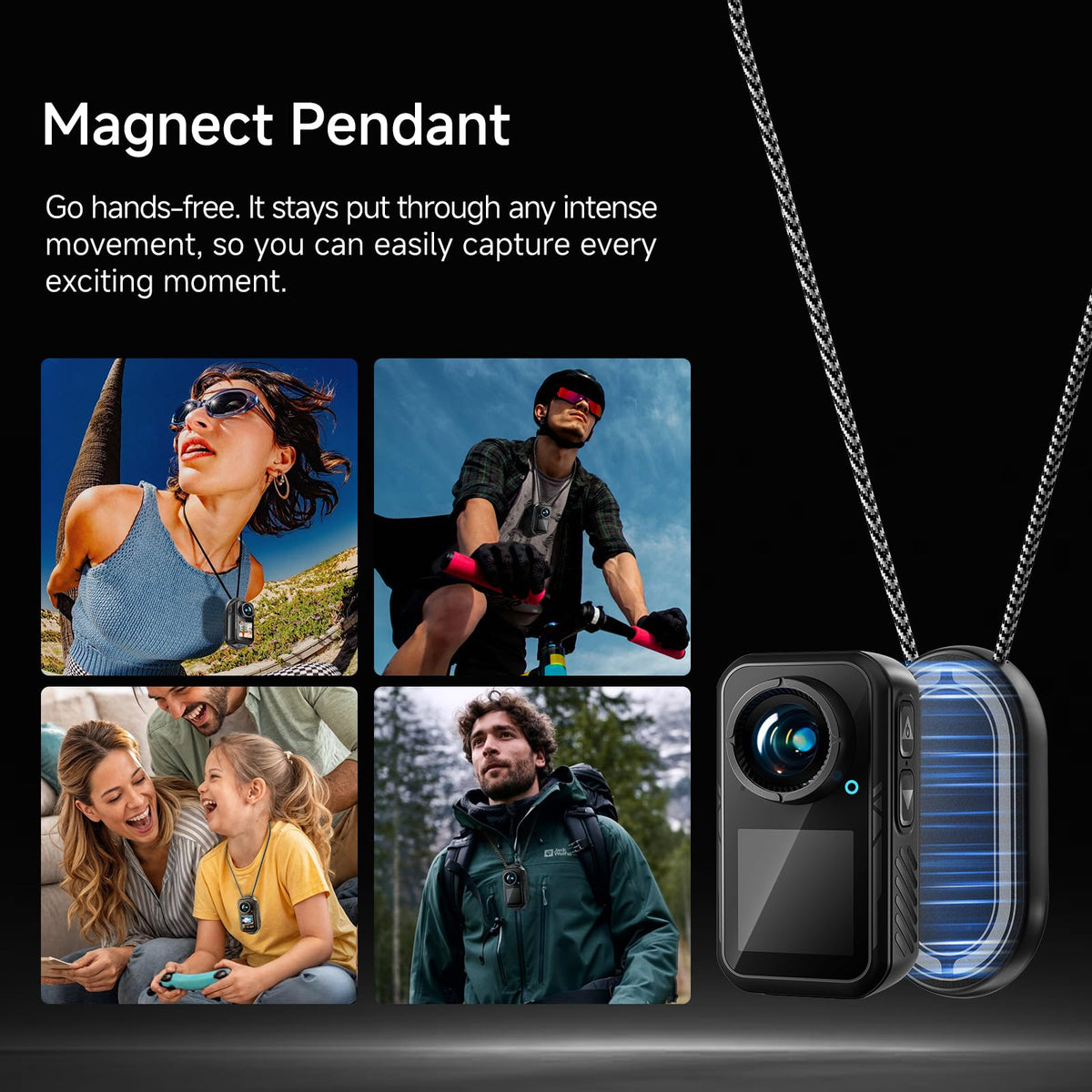 NUISK dual-screen use shows how to frame shots and review footage on the go