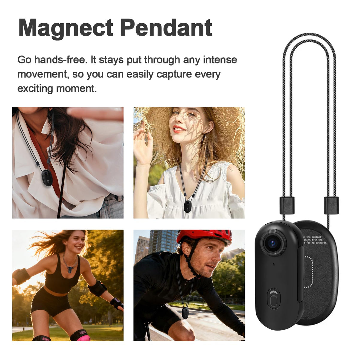 NUISK 4K mini thumb action camera handlebar mount perfect for bike or motorcycle vlogs.