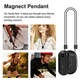 NUISK 4K mini thumb action camera handlebar mount perfect for bike or motorcycle vlogs.