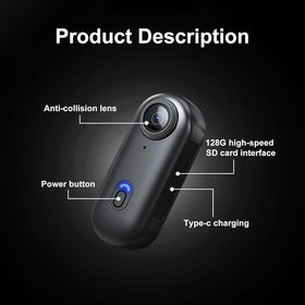 NUISK 4K mini thumb camera bike mount in action during a ride