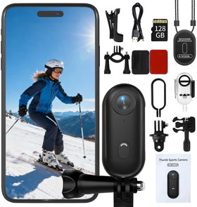NUISK 4K mini thumb camera front view for crisp action footage on the go