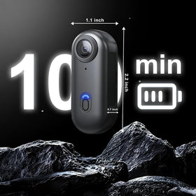 NUISK 4K mini thumb camera waterproof case for underwater shoots up to 40m