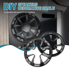 NuIth installed on car door speaker demonstrating protection and unobstructed sound