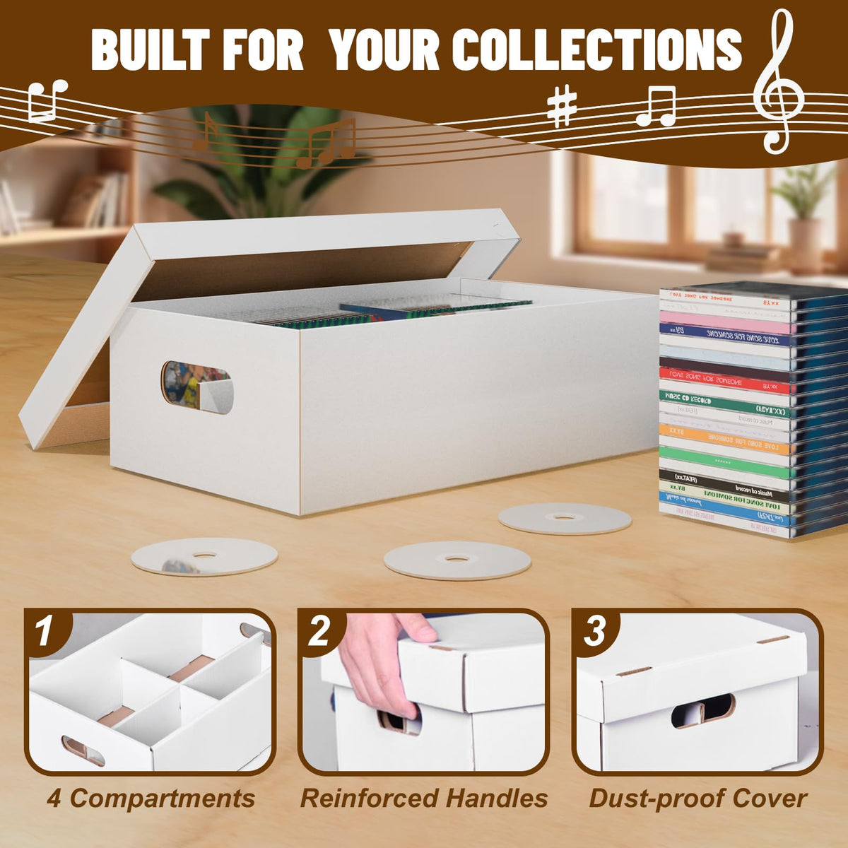 NUMINA close-up of four compartments demonstrating organized storage benefit