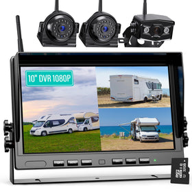 Nuoenx 10-inch monitor delivers crisp 1080P feeds for safe reversing.