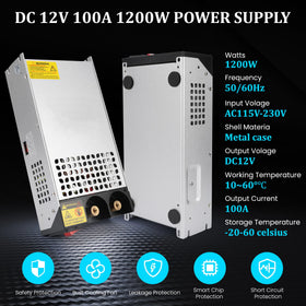 NUOWEIDE 100A 1200W output terminal detail for high current connections