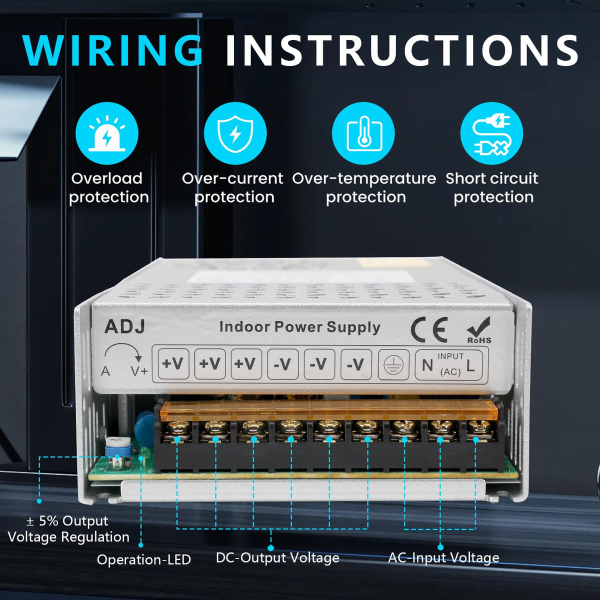 Aluminum housing of NUOWEIDE power supply with durable design