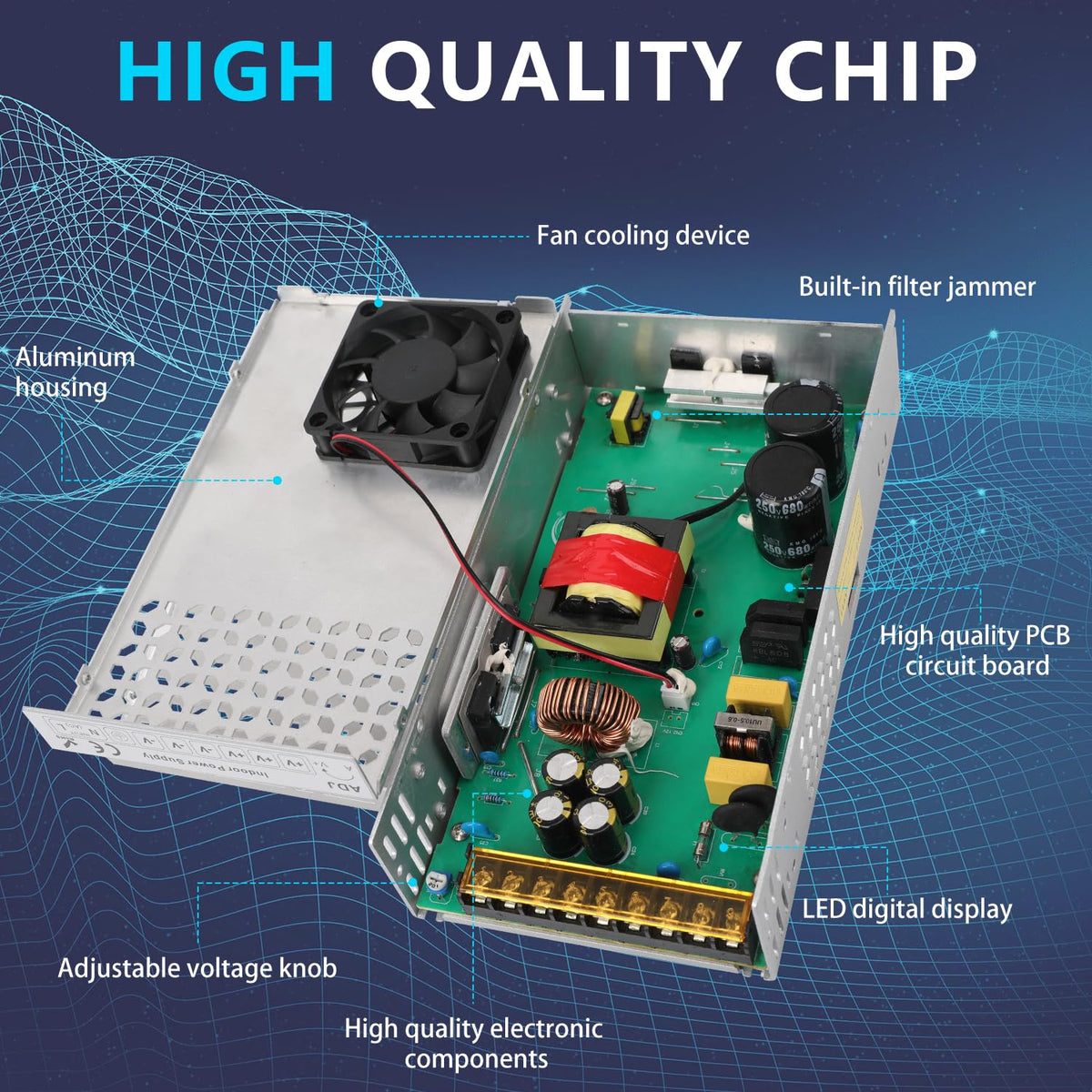 Overload and short-circuit protections safeguard connected devices