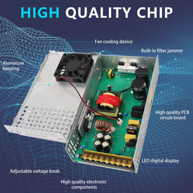 Overload and short-circuit protections safeguard connected devices