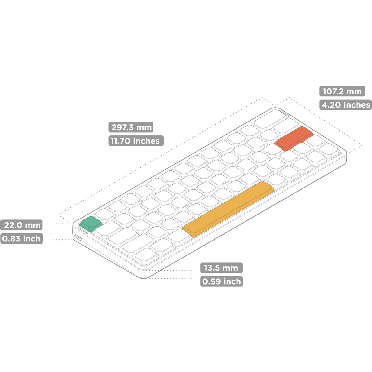 Nuphy Air60 V2 wireless setup showing Bluetooth and 2.4GHz connectivity options