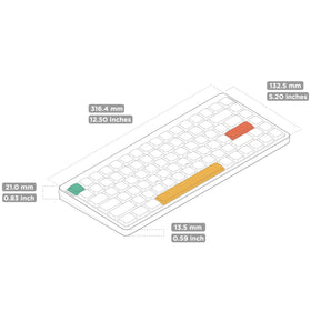 Nuphy Air75 V2 PBT keycaps resist shine and wear