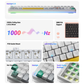 Nuphy Halo96 V2 mint switches offer tactile smoothness for gaming and typing