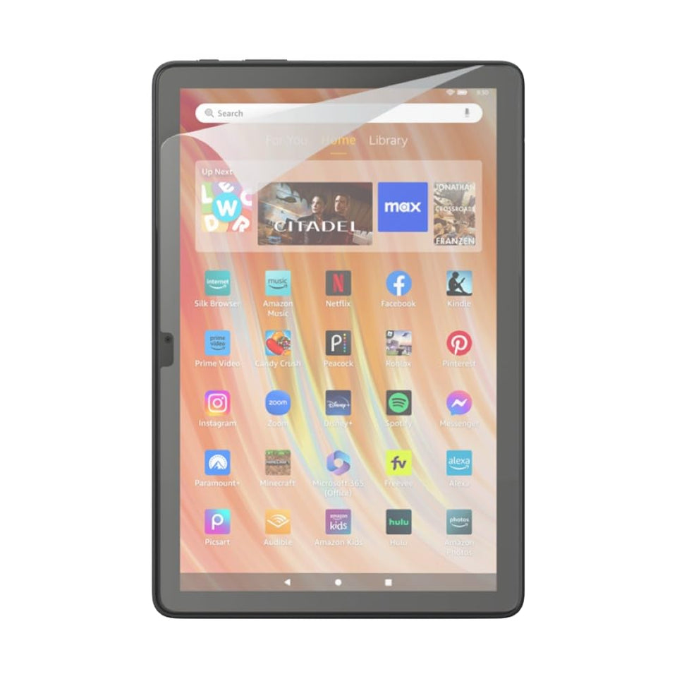 Nupro anti-glare screen protector for Fire HD 10 reduces reflections.