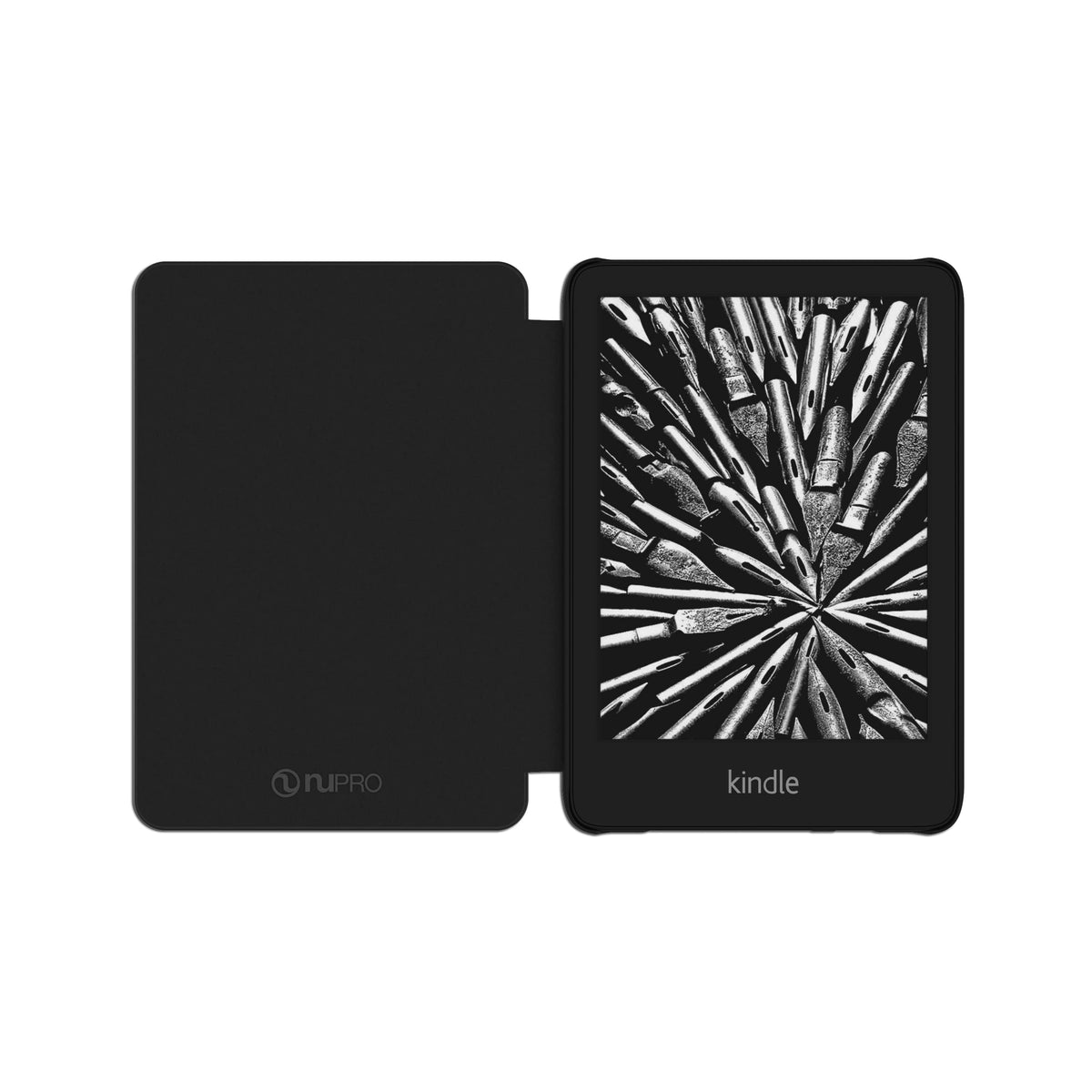 Nupro Kindle bookcover closed with magnet securing the cover.