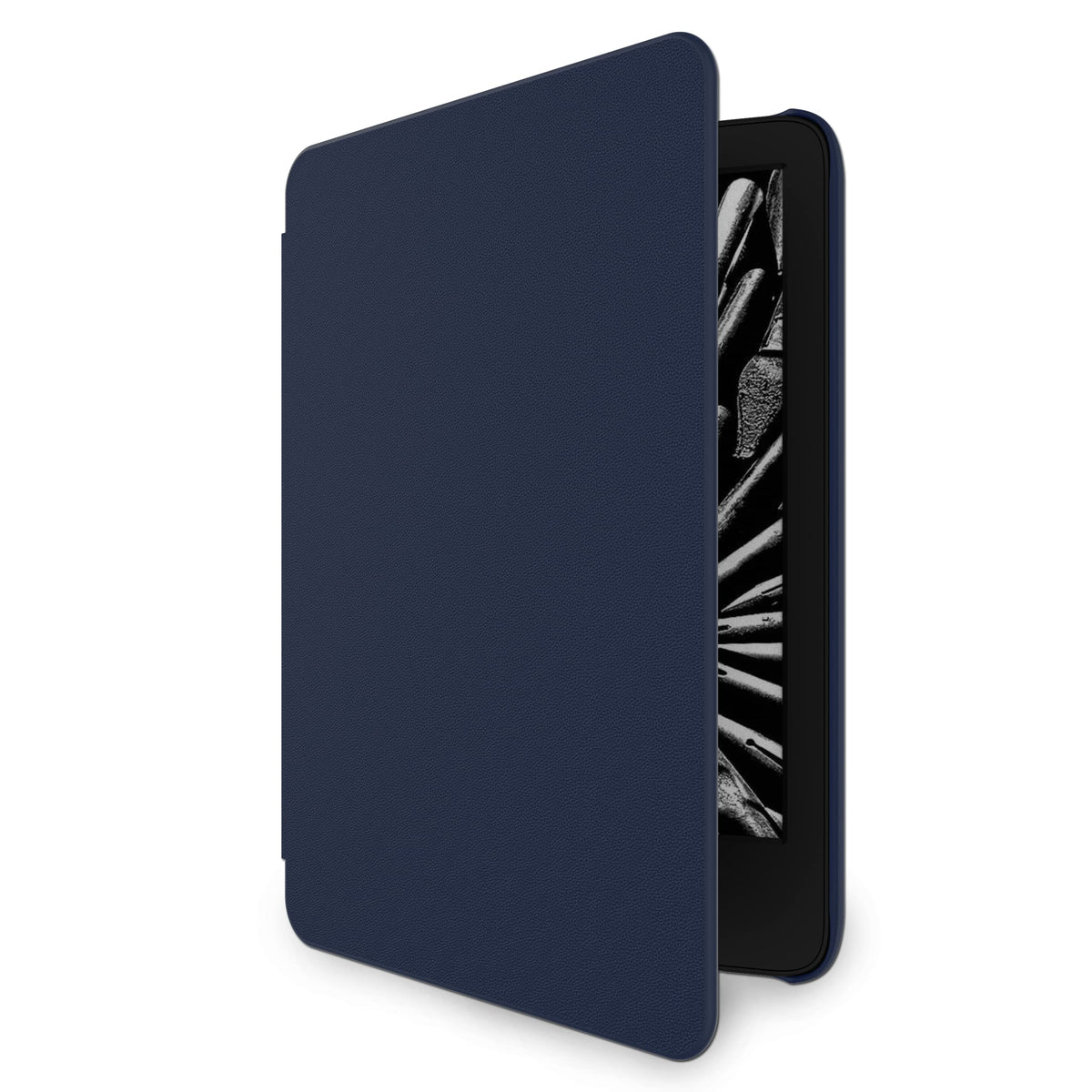 Nupro Kindle bookcover folded-back design enables easy one-handed reading.