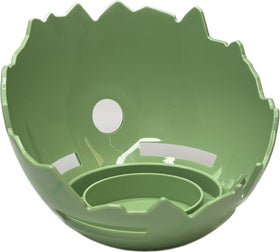 Nupro Dragon Egg Stand for Echo Dot Kids (5th Gen) securely cradles on a desk