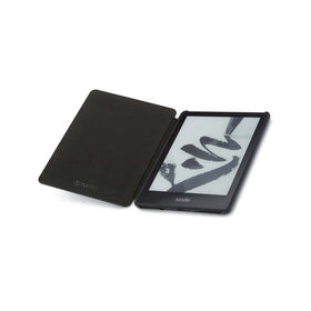NuPro folded cover behind device demonstrating one-handed reading convenience and balance