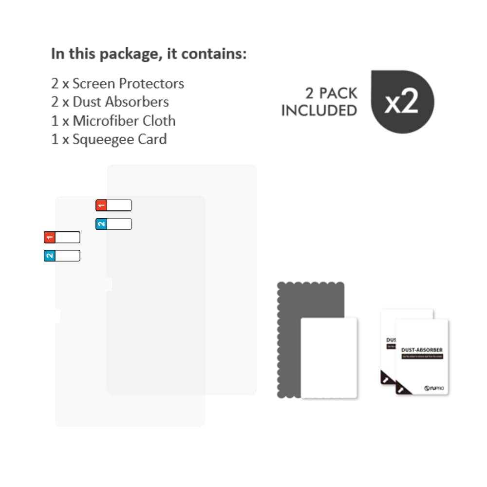 Two-pack Nupro screen protectors arrive packaged for Fire HD 10.