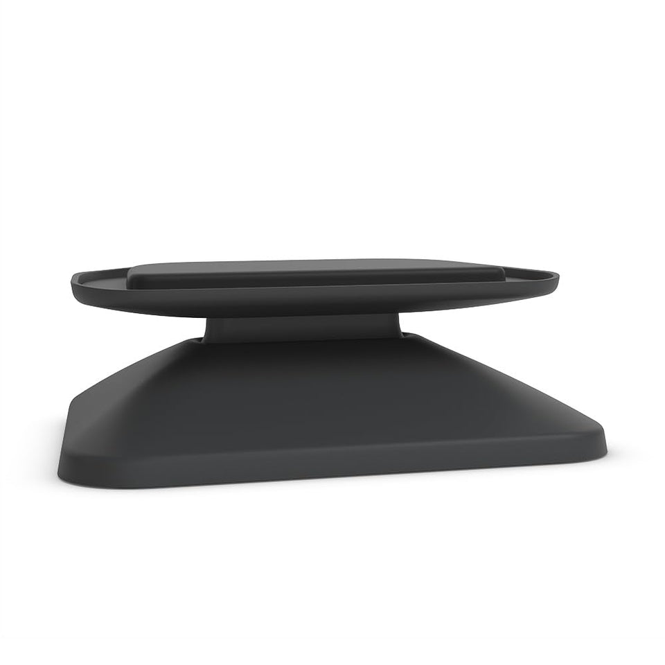 Nupro tilt stand front view showing secure Echo Show 8 placement and improved visibility