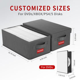 NUSWOR premium box holds up to 25 DVDs per case for quick retrieval.