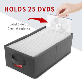 NUSWOR storage box lid protects discs from dust and scratches.