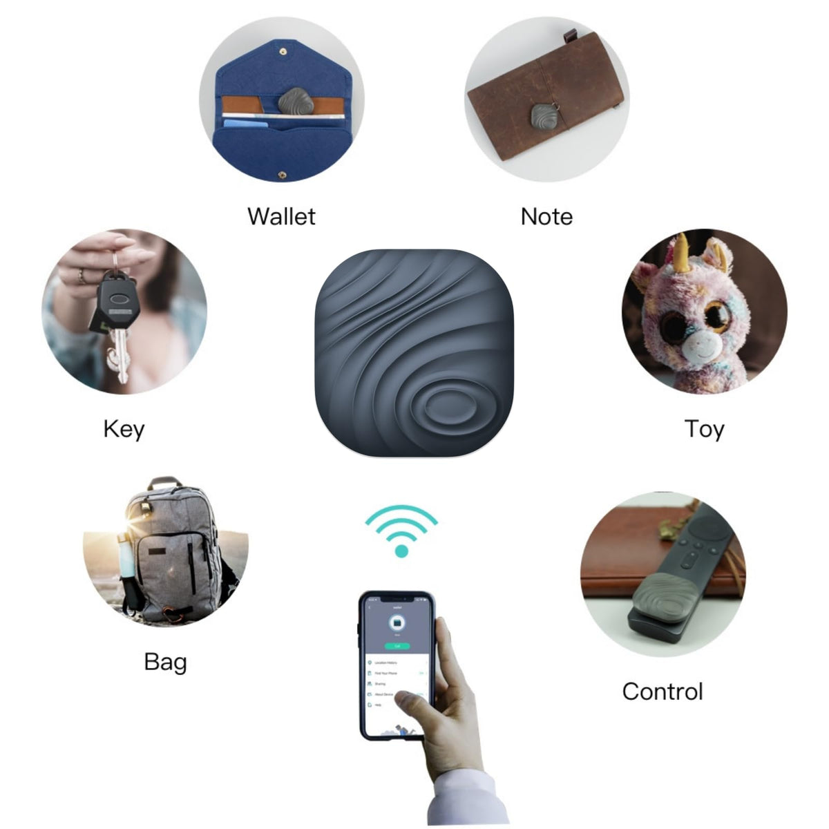 Nutale Findthing 4-pack near tablet for fast finding