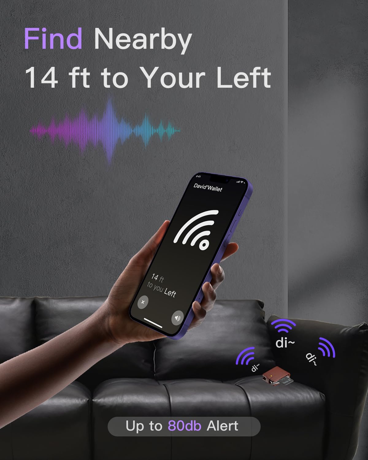 Nutale tracker attached to a magnetic charger, illustrating fast wireless recharge
