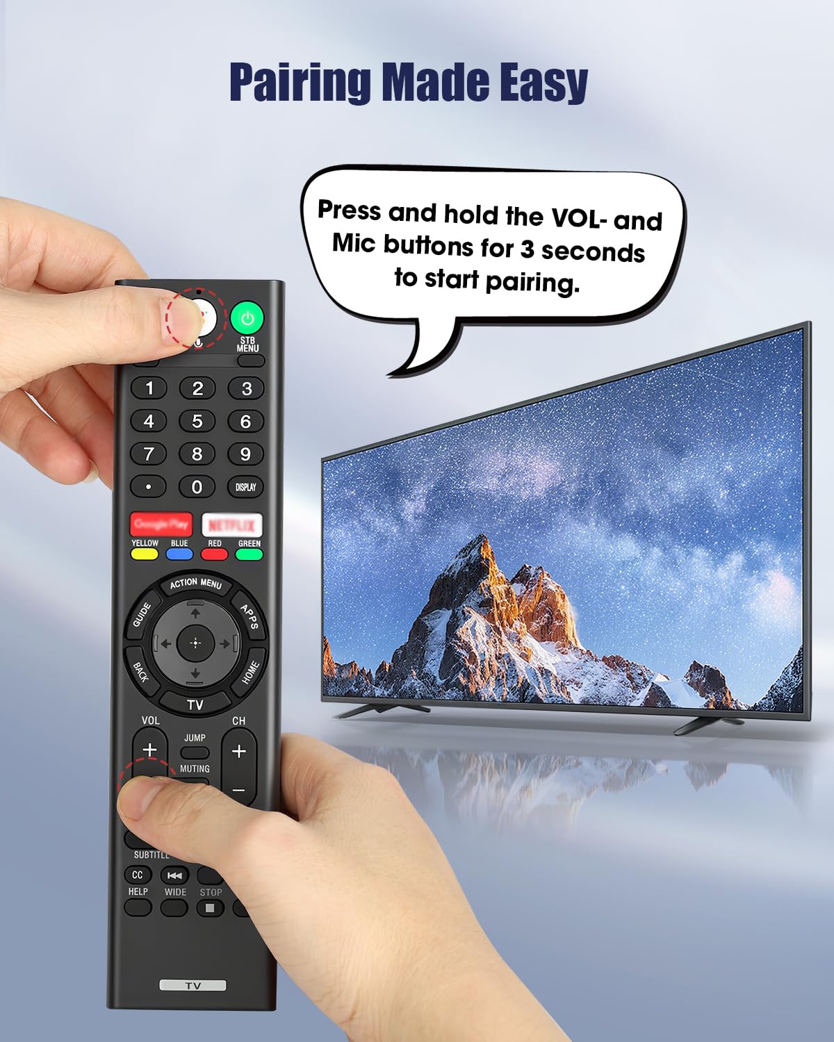 Nuteserk remote in dark room highlighting glow visibility feature.
