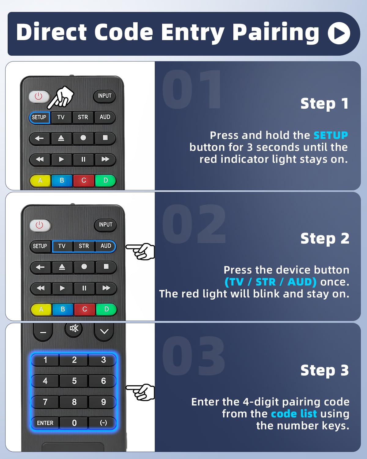 Nuteserk universal remote pack 2 handheld design for easy portability.