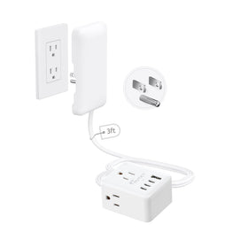 NUTICT 3ft extension cord keeps cables tidy beneath furniture