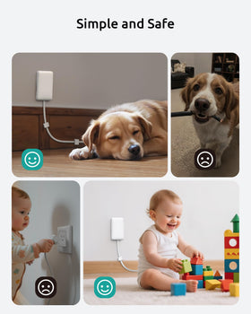 Nutict cord management with adhesive clips and mounting screws included.