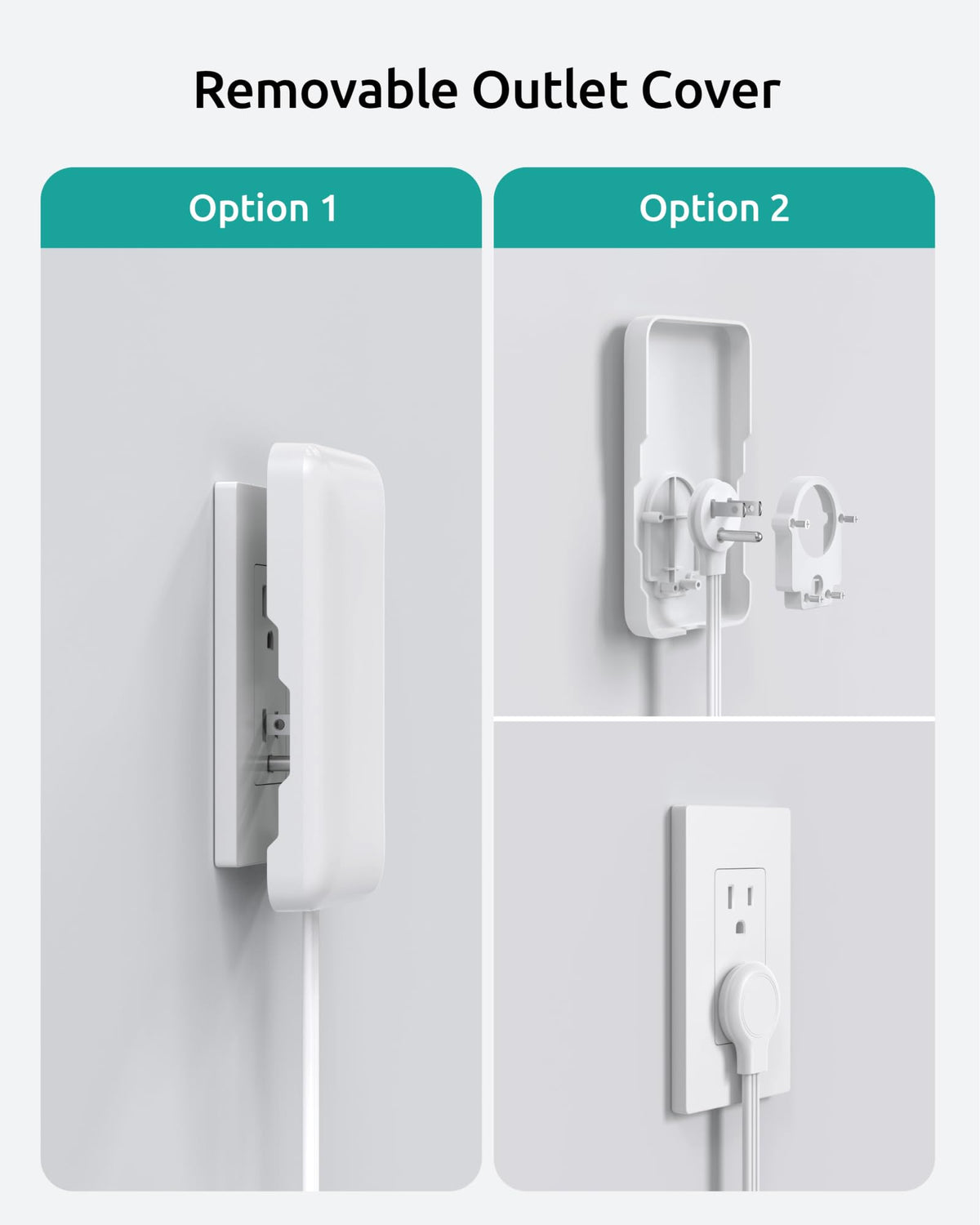 NUTICT six-foot flat cord hugs walls and baseboards for neat cable routing.
