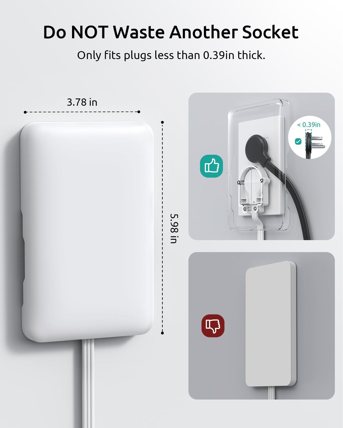 NUTICT product size comparison held in hand to demonstrate compact, slim footprint