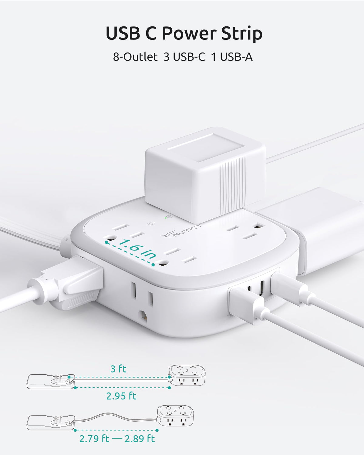 Nutict USB-C port panel offers versatile charging for multiple devices.
