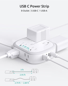 Nutict USB-C port panel offers versatile charging for multiple devices.