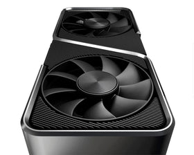 NVDIA GeForce RTX 3070 rear I/O, easy installation in standard PCIe slots.