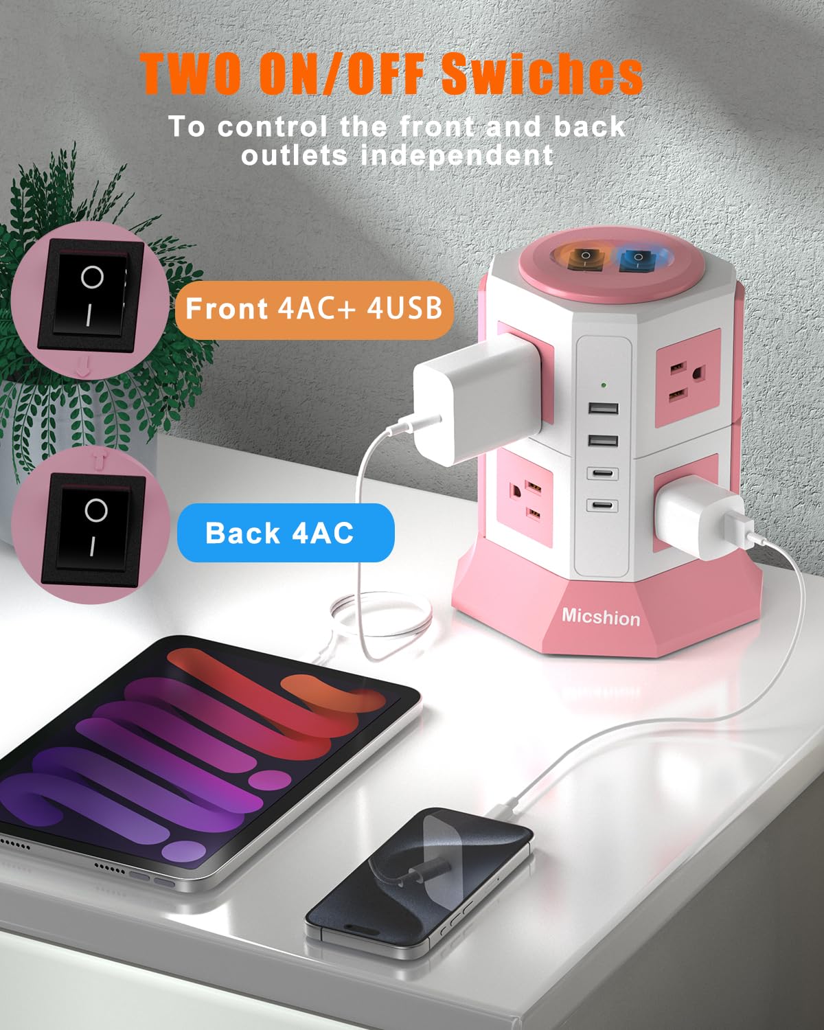 NVEESHOX powering laptop, phone, tablet simultaneously for convenience