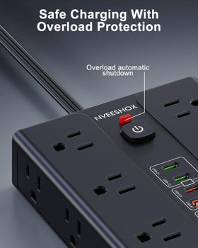 NVEESHOX mounted under desk demonstrating tidy cable management and secure fit