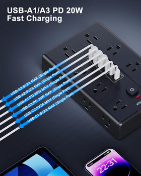 NVEESHOX beside smartphone to show compact footprint and outlet scale