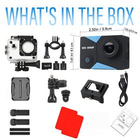 Nvgfelis action camera includes 16GB memory card for immediate use