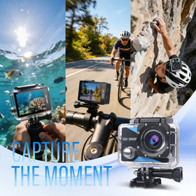 Nvgfelis action camera 2.0 inch LCD for quick framing and playback