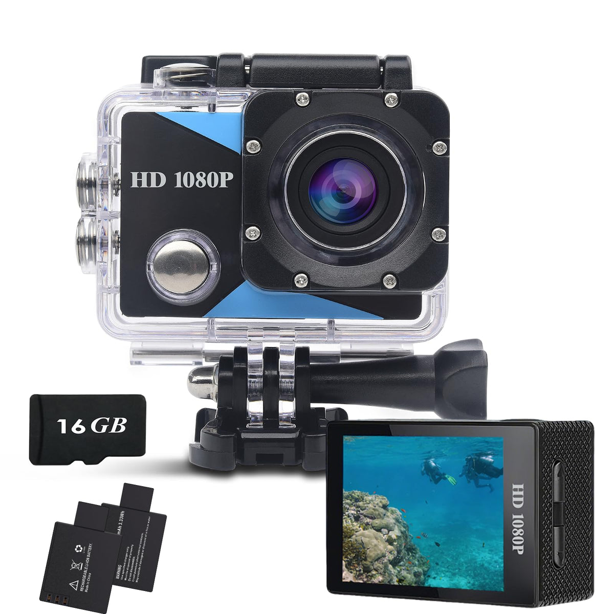 Nvgfelis action camera wide angle 1080p with vibrant colors and dynamic scenes