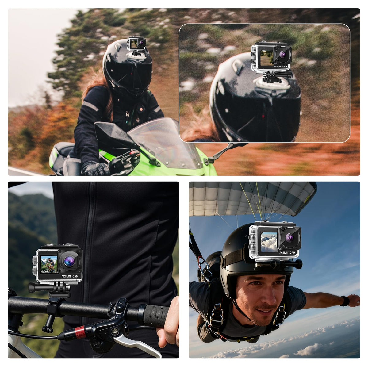 Nvgfelis attached to bicycle handlebar for steady ride footage