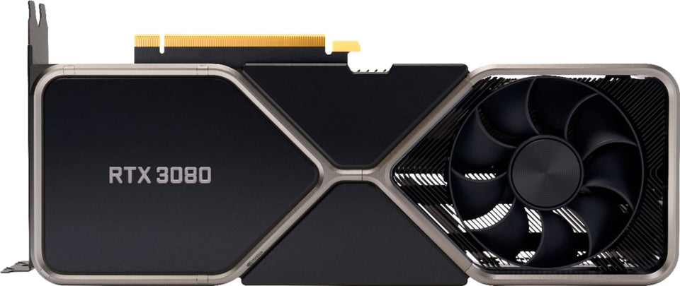 NVIDIA RTX 3080 Founders Edition renewed front view for like-new condition and gaming readiness