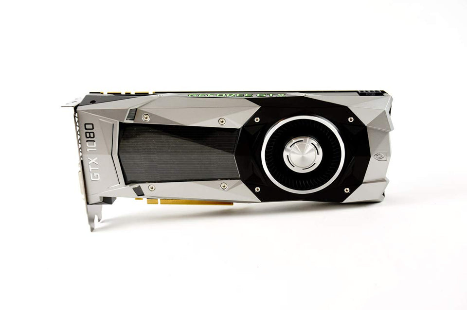 NVIDIA GTX 1080 FE front view highlighting Founders Edition design for compact builds.