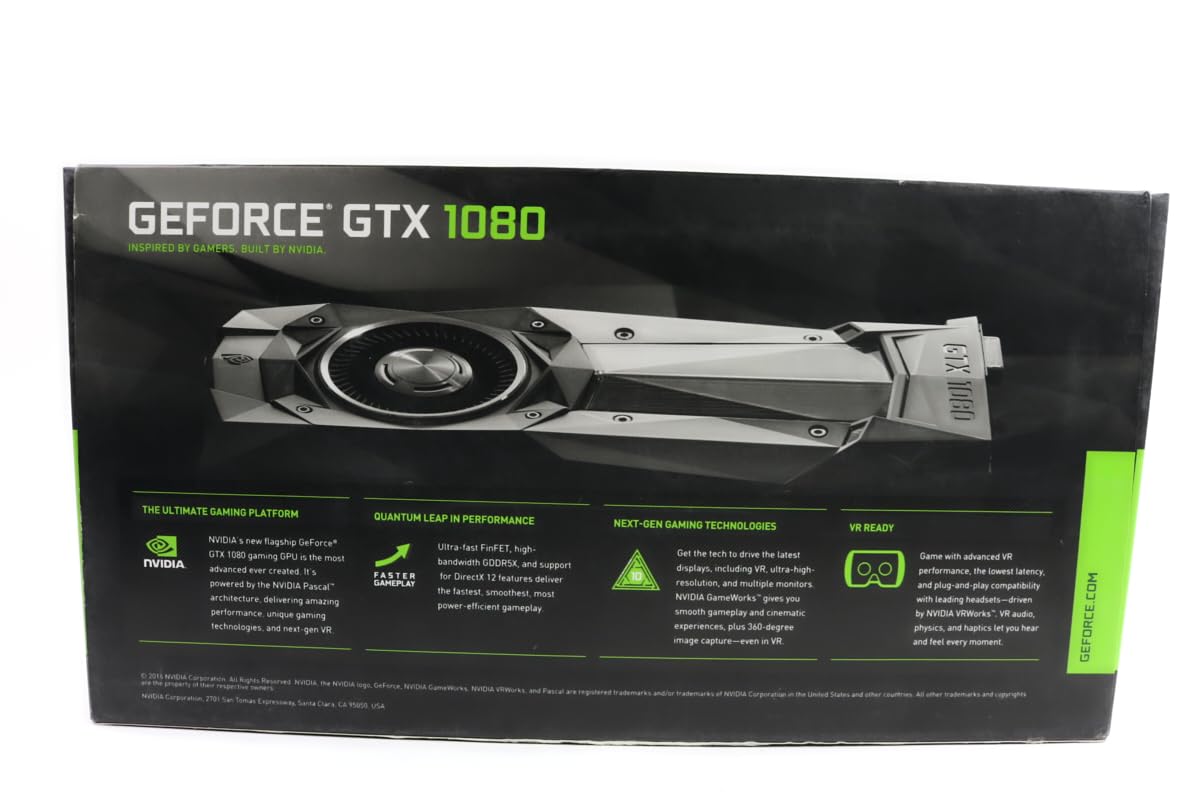 NVIDIA GTX 1080 FE logo close-up emphasizing Founders Edition branding.