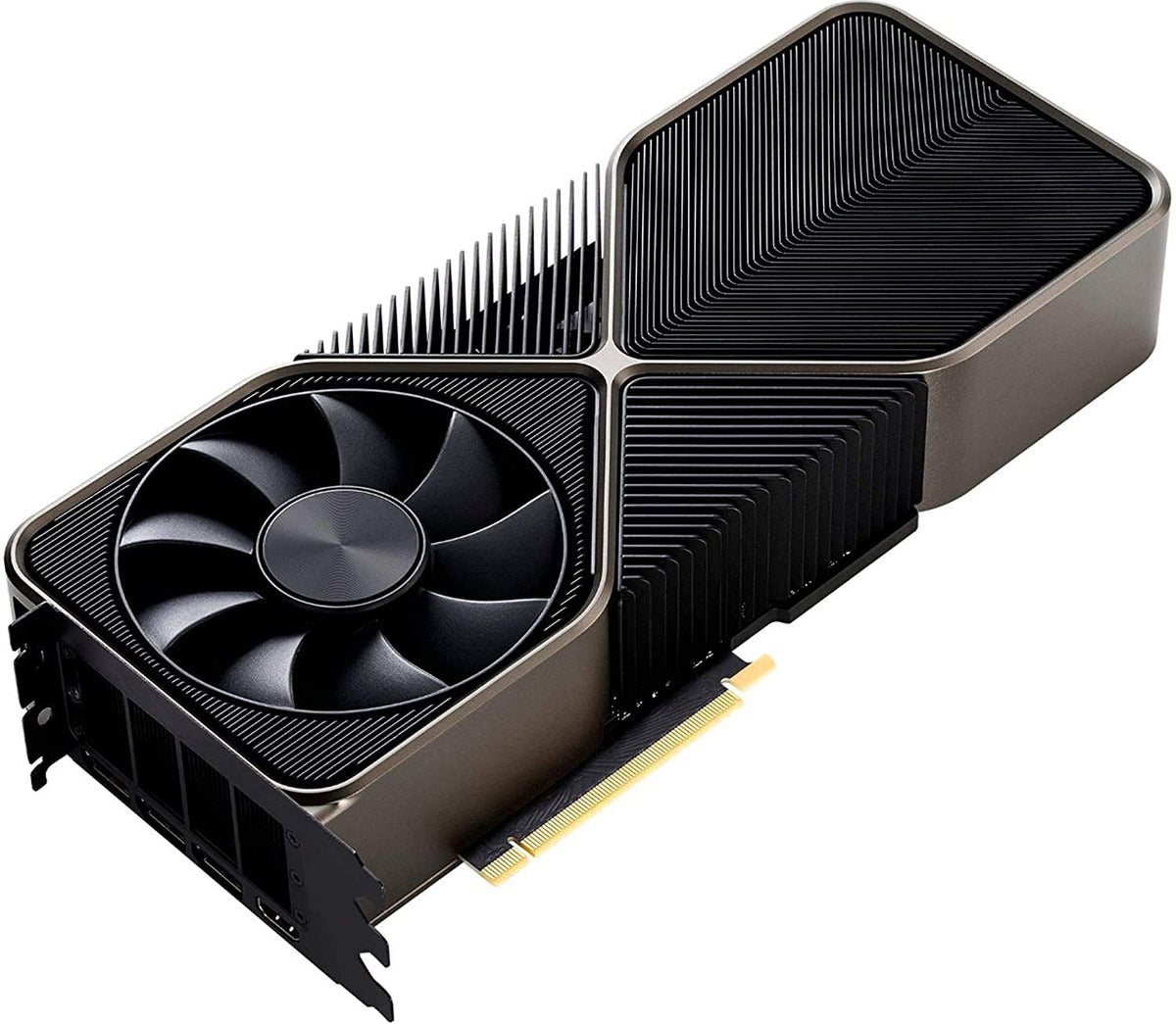 NVIDIA GeForce RTX 3090 Founders Edition back ports highlight connectivity options.