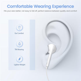 Nvnceiw USB-C headphones inline remote and mic for hands-free control