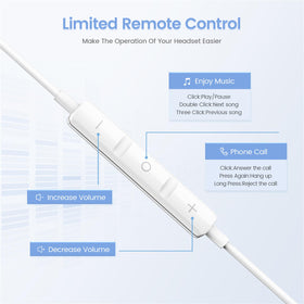 Nvnceiw USB-C headphones with metal-plated connectors for durability