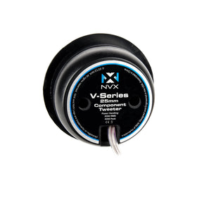 NVX tweeter mounted at angle in car improving imaging and driver focus